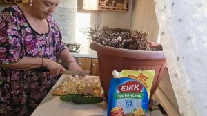 наш первый урожай, окрошка, шашлык из мукбанг