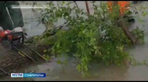 Из-за затяжных дождей уровень воды в реке Калаус продолжает расти
