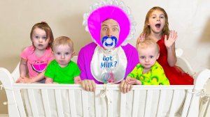 Five Kids Няня для папы Песня Детские песни и видео
