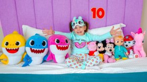 Десять в постели #Пятеро детей изучают цифры