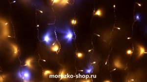 Гирлянда штора Quality Light 2*3 м, 600 экстра теплых LED+холодное мерцание  PCL600NOTBLW-10-2EWW