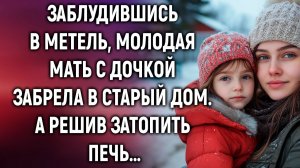 Заблудившись в метель, молодая мать с дочкой забрела | Истории из жизни|Женские истории|Аудиорассказ
