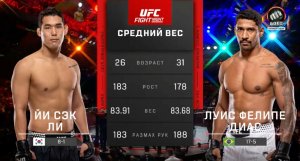 Йи Сэк Ли против Луиса Фелипе Диаса (видео). UFC Fight Night