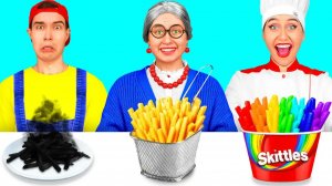 Кулинарный Челлендж_ Я против Бабушки _ Вкусные Кухонные Лайфхаки от 4Teen Challenge