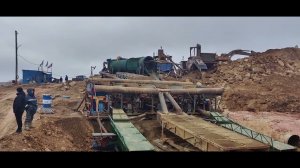 Работа качающихся шлюзов ШК-1000 на золотодобывающем участке | Беловские ЦЭММ