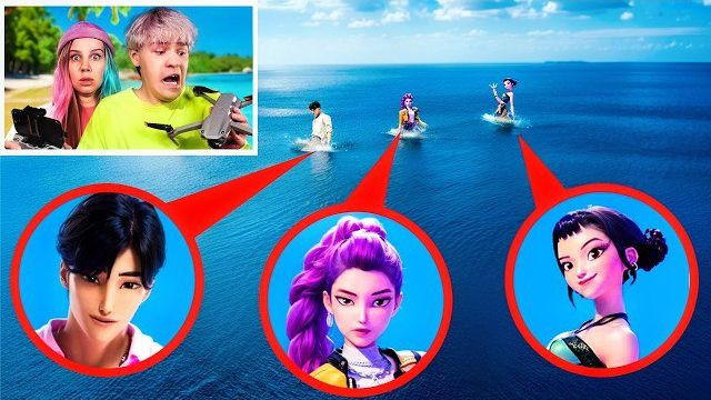 МОЙ ДРОН СНЯЛ KPOP DEMON HUNTERS ПРОТИВ SAJA BOYS В 3 НОЧИ!!! смотреть онлайн