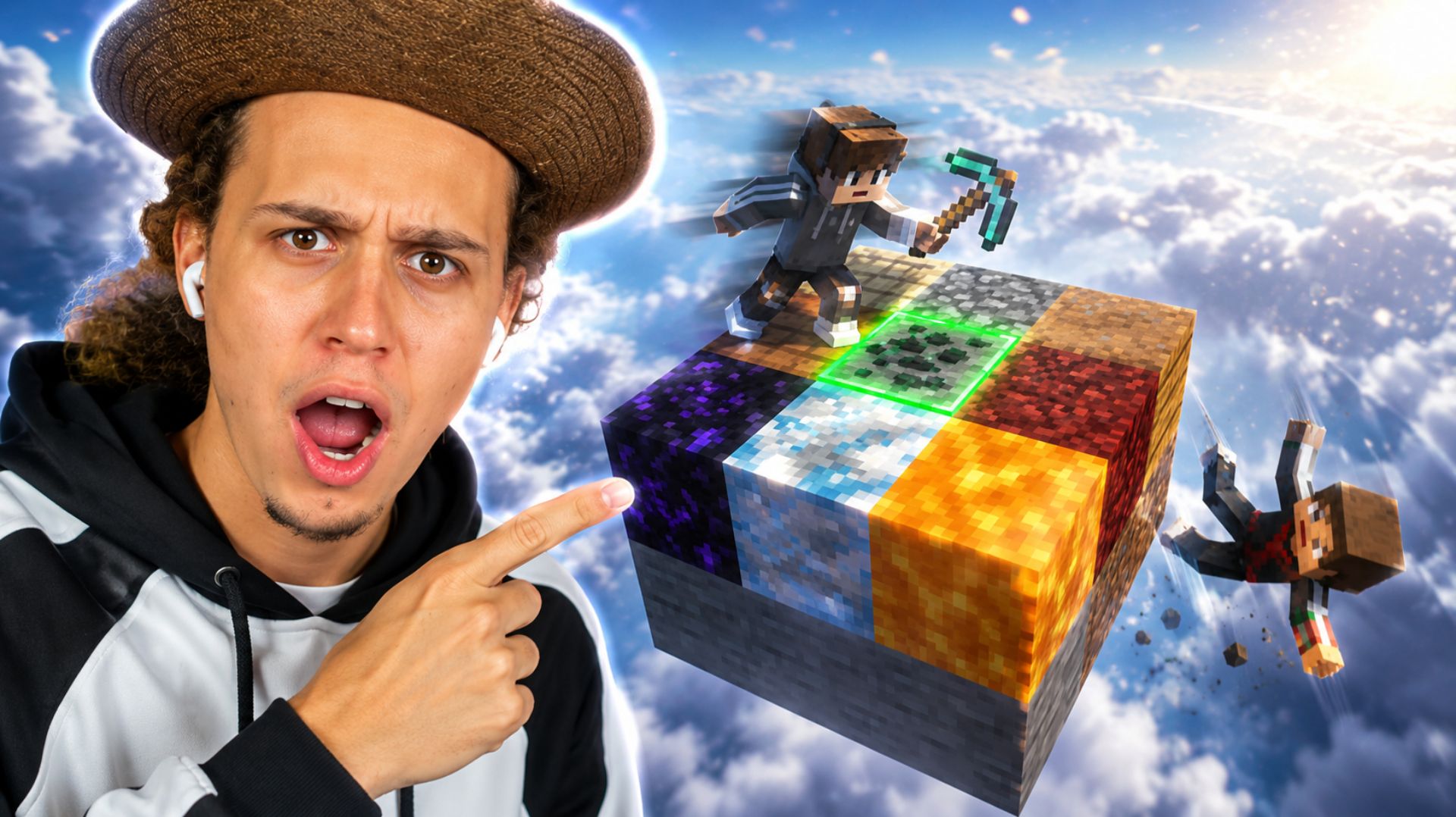 9 БЛОКОВ В MINECRAFT И ГОНКА ЗА УГЛЁМ