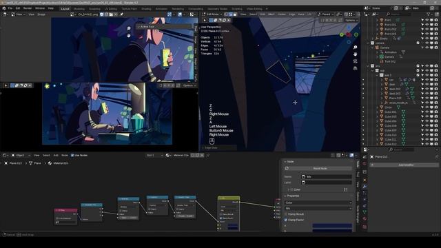 Coloso - A to Z of NPR Animation in Blender 40-4. Background Objects Effects Practice - 4