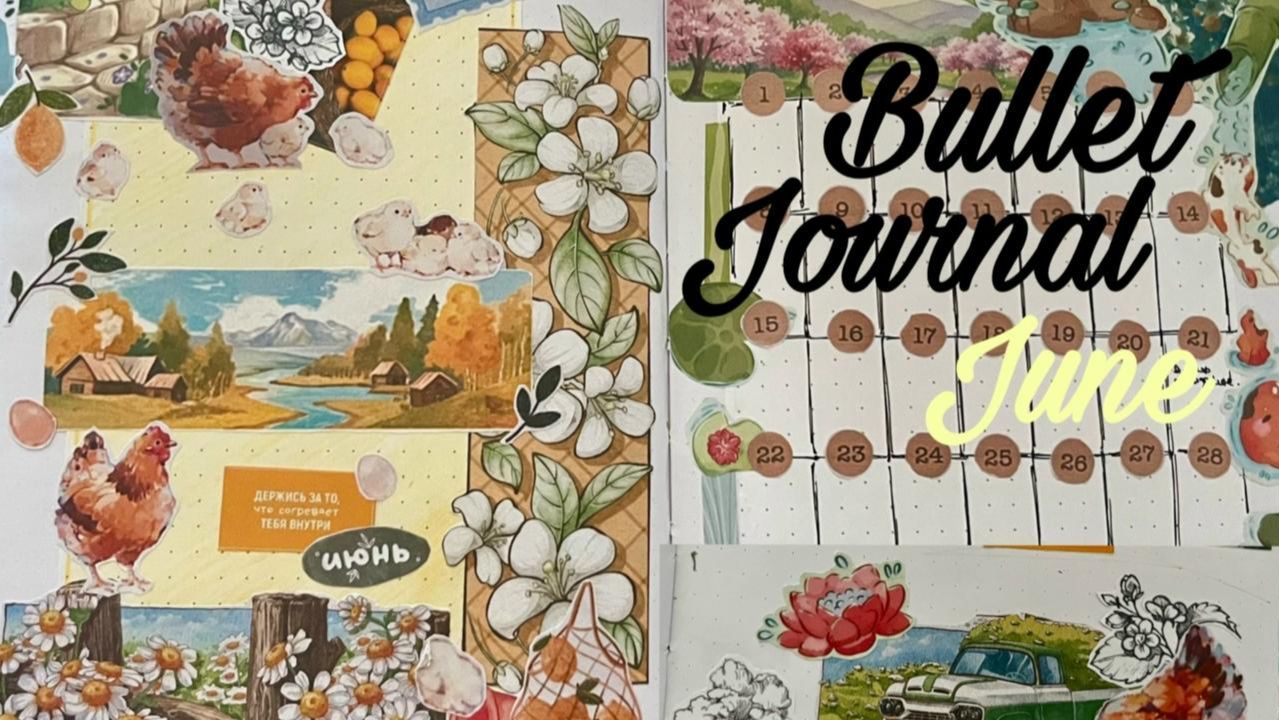 BULLET JOURNAL ИЮНЬ 🌿🌸🦃🐓 2026 смотреть онлайн