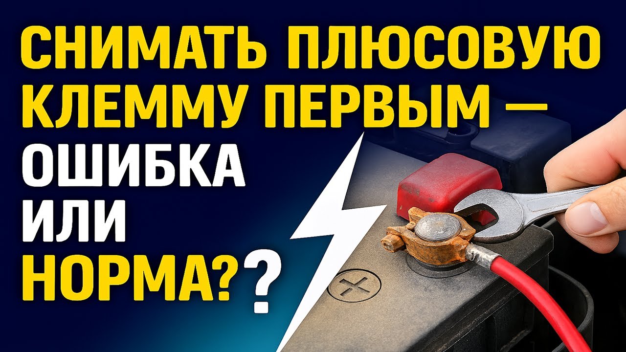 🔧Плюсовая клемма: что будет, если снять её первой?⚡ смотреть онлайн