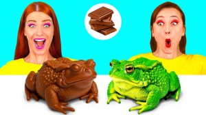 Челлендж. Шоколадная Еда vs Настоящая еда # Кухонные Лайфхаки и Хитрости от 4Teen Challenge
