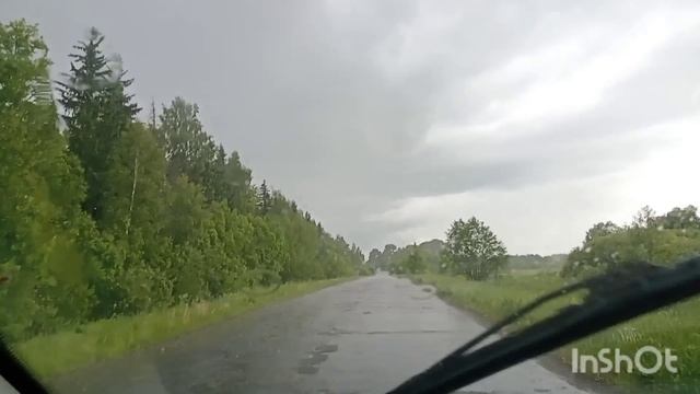Ливень. Пришлось срочно выезжать из 🌲... смотреть онлайн