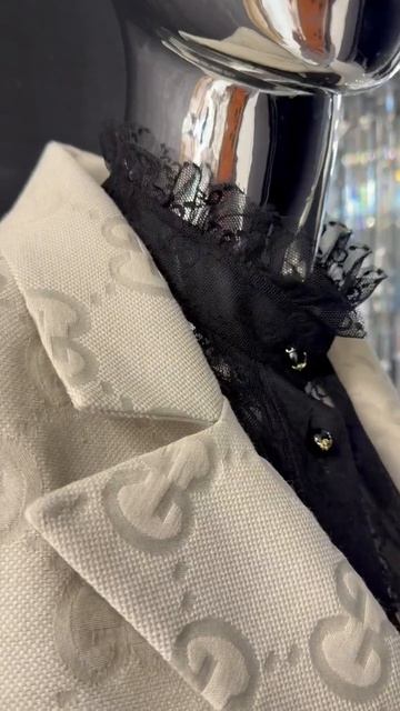 Пиджак из жаккарда в стиле Gucci