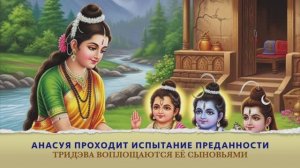 🐕 Версии рождения Даттатреи. Анасуя проходит испытание преданности мужу и получает 3 сыновей-богов