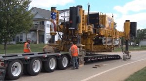 GOMACO GP3 Slipform Paver; Loading onto trailer; From gomaco.com site.