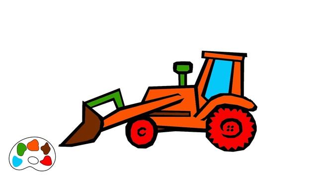 TRACTOR. Coloring Cars / Toons For Kids. Nashe Vse