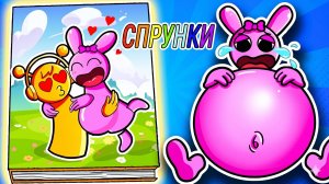 Орен x Пинки Любовная книга-игра❤️ Спасение беременной Пинки Сделай сам из бумаги Спрунки