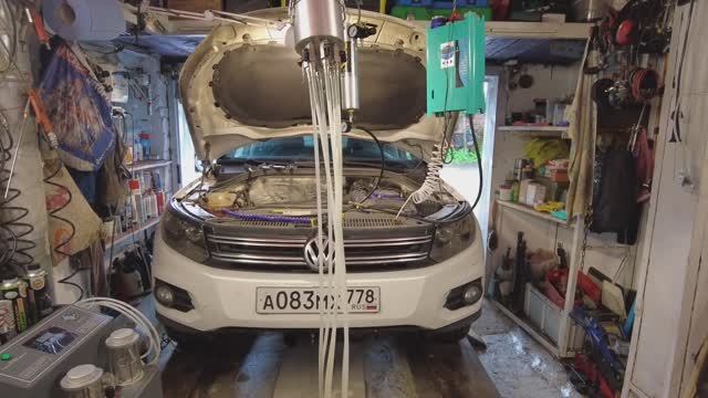 Раскоксовка VW Tiguan 2.0 TFSI Gen2 EA888 по технологии BG аппаратом SQUID