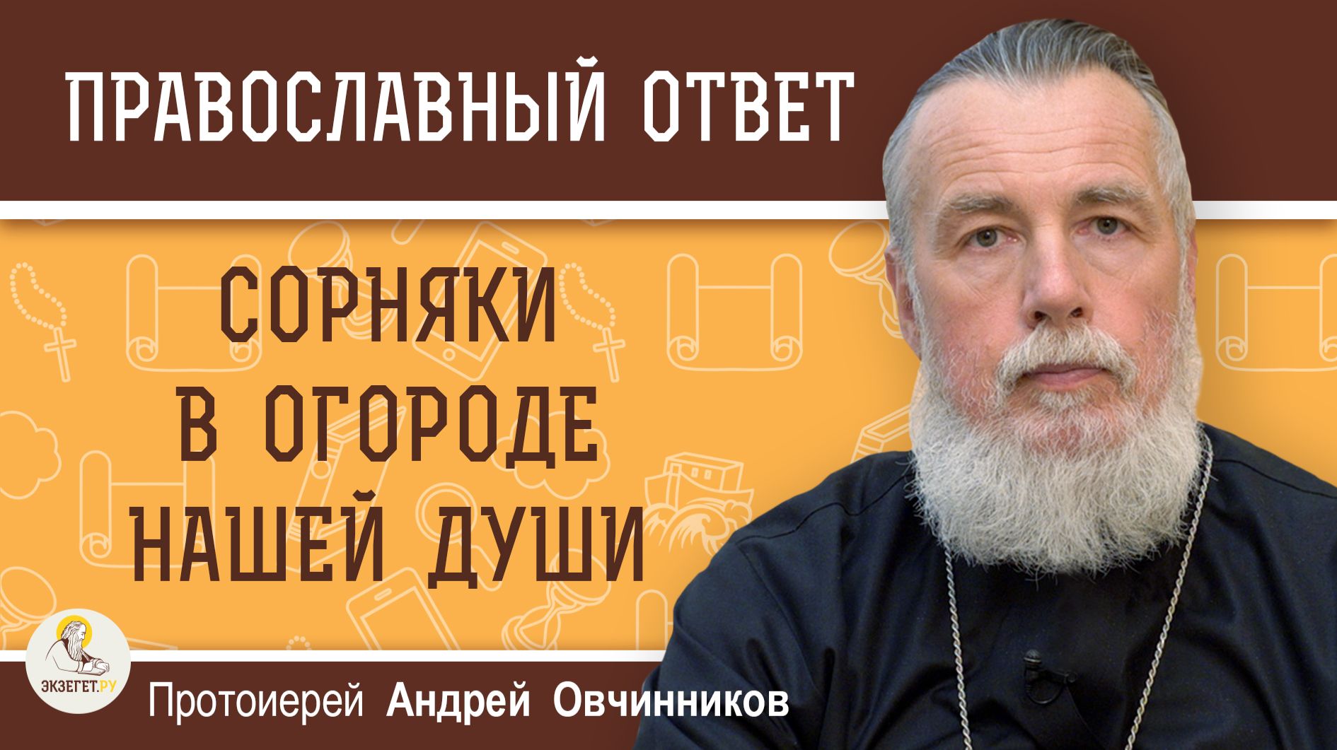 СОРНЯКИ В ОГОРОДЕ НАШЕЙ ДУШИ.  Протоиерей Андрей Овчинников
