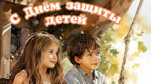 Мир детства. С днём защиты детей! Шикарная музыкальная открытка.
