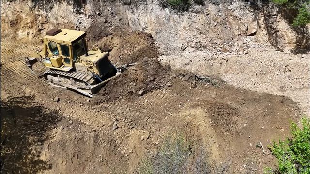 Road widening with CAT D7 Dozer #cat #komatsu #liebherr #bulldozer#constructionequipment смотреть онлайн