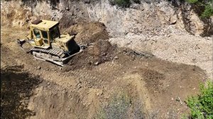 Road widening with CAT D7 Dozer #cat #komatsu #liebherr #bulldozer#constructionequipment