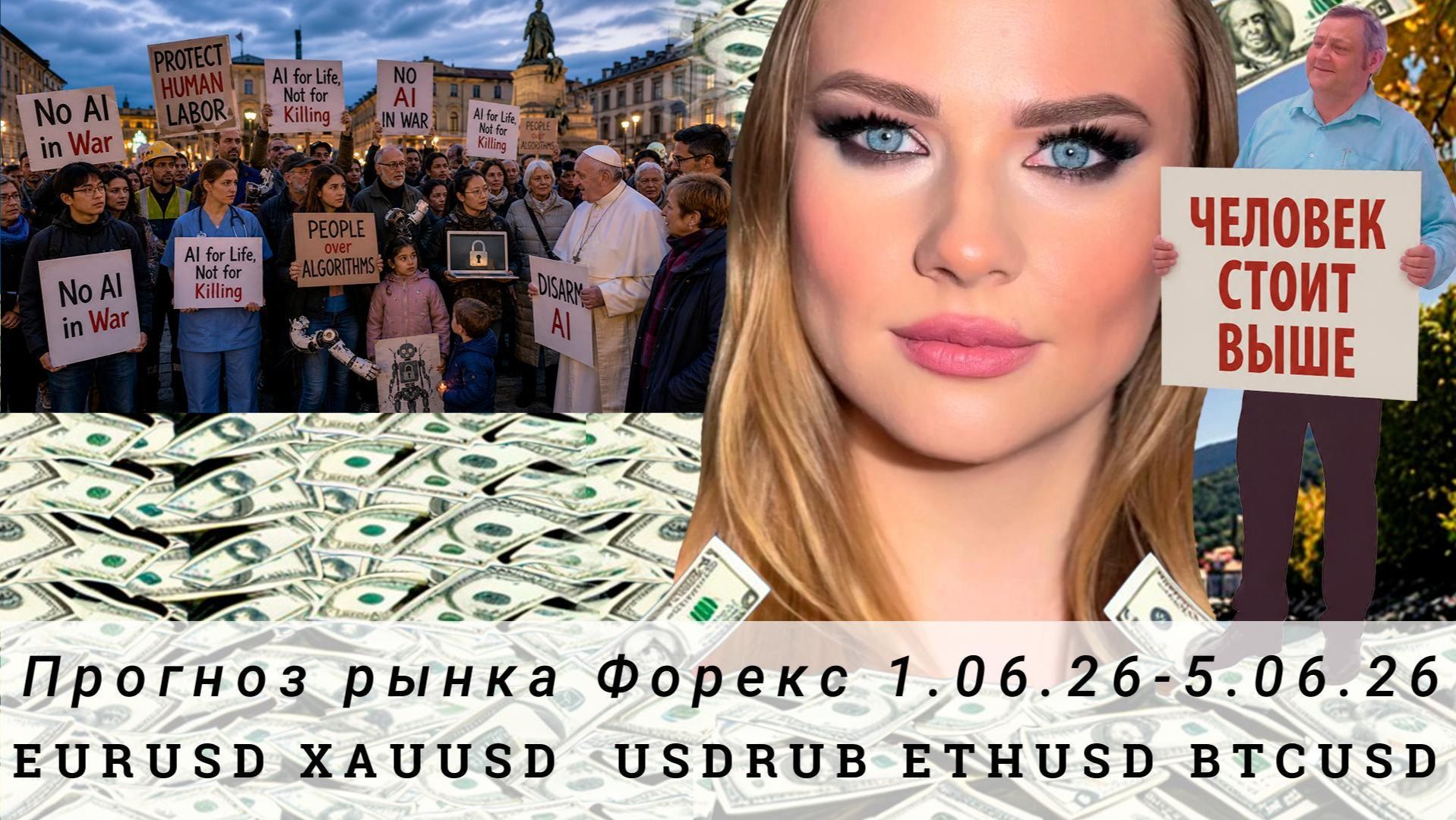 Прогноз Forex 1.06.26-5.06.26 #EURUSD, #XAUUSD, #USDRUB, #ETHUSD, #BTCUSD. Трейдинг с нуля.