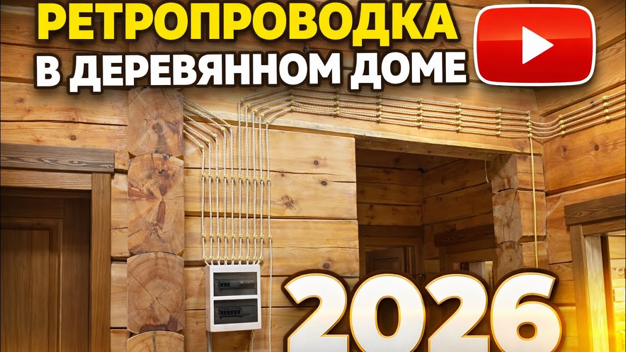 Ретропроводка в деревянном доме 2026 — так делают НЕ ВСЕ 😳