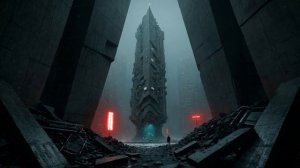 Cyberpunk Dystopian Ambient Music ｜ Brutalist Listening Obelisc ｜ Sci-Fi Dark Soundscape [4K]-(1080p