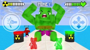 Майки играет в радиоактивную игру «ХАЛК - мутант» с Джей Джей. Майнкрафт Мультик