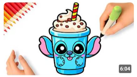 КАК ПРОСТО НАРИСОВАТЬ МИЛОГО СТИЧТА В СТИЛЕ 🥤💙