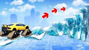 СМОЖЕТ ЛИ МОНСТР ТРАК ПРОЕХАТЬ ПО ЛЬДУ В ГТА 5  - ЭКСПЕРИМЕНТ В GTA 5