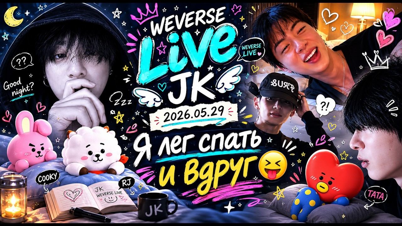 WEVERSE live JK 2026.05.29 «Я лег спать и вдруг» смотреть онлайн