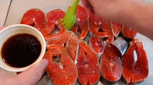 Форель с французской(зернистой)горчицей, соевым соусом и сливочным маслом #БАТЯНАКУХНЕ #готовимпрост
