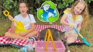Настя и Эвелин берегут природные ресурсы