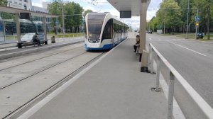 ребята смотрите вы ездили на Да вот Московский трамваи в городе в Москве