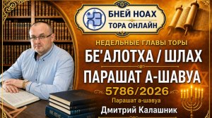 «Беаалотха» / «Шлах»  от» 5786/2026. Недельные главы Торы - Парашат а-шавуа | Дмитрий Калашник