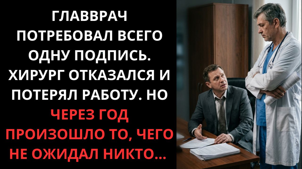 Истории из жизни: «Я НЕ ПОДПИШУ» - ПОСЛЕ ЭТИХ СЛОВ КАРЬЕРА ВРАЧА ИЗМЕНИЛАСЬ НАВСЕГДА. Аудиорассказы