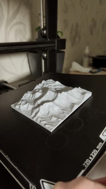 Процесс печати гор на 3D принтере
