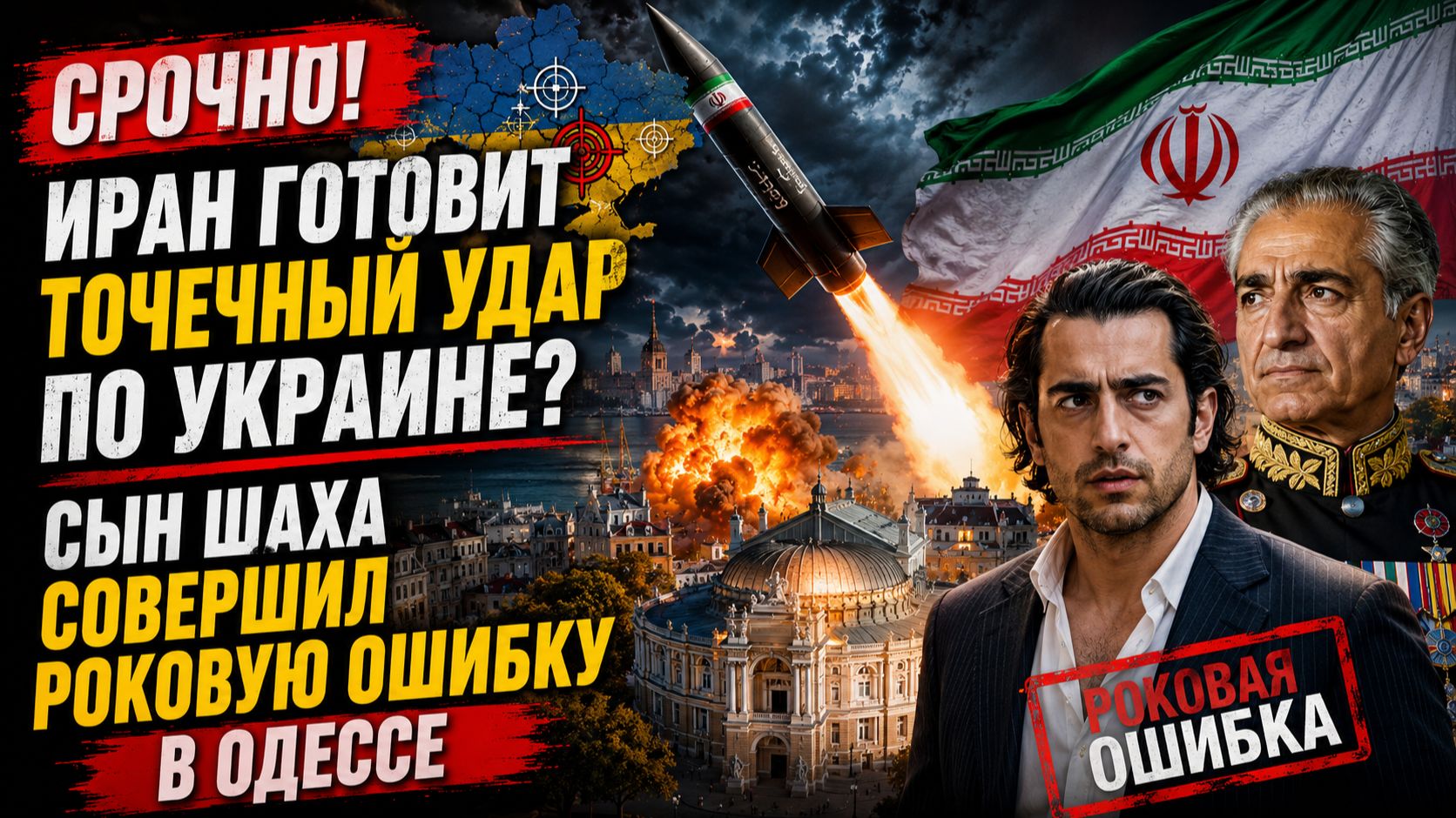 СРОЧНО! Иран готовит точечный удар по Украине Сын шаха совершил роковую ошибку в Одессе.
