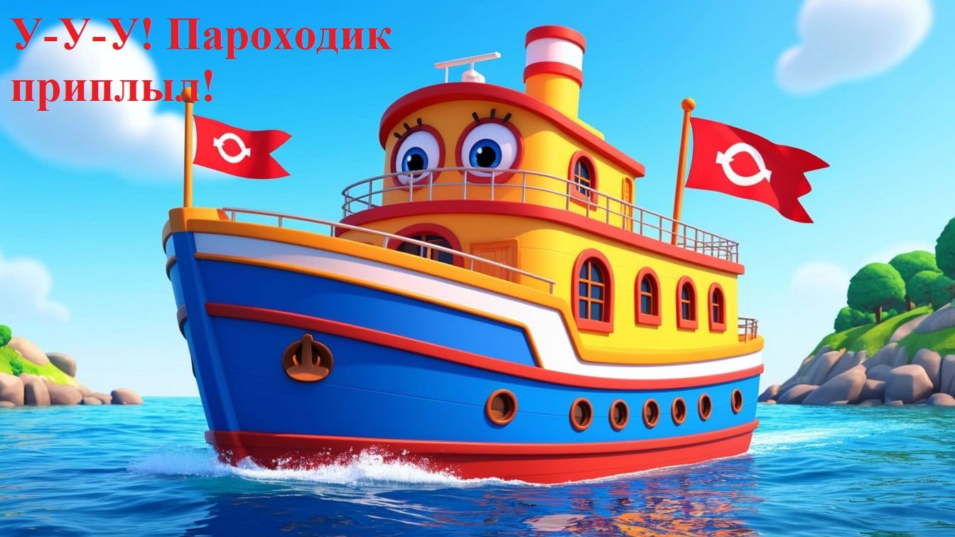 🚢 У-У-У! Пароходик приплыл! 🌈 Детский музыкальный мультик