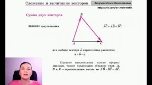 Сложение, вычитание векторов, умножение вектора на число
