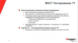 Анализатор трансформаторов тока и трансформаторов напряжения MVCT