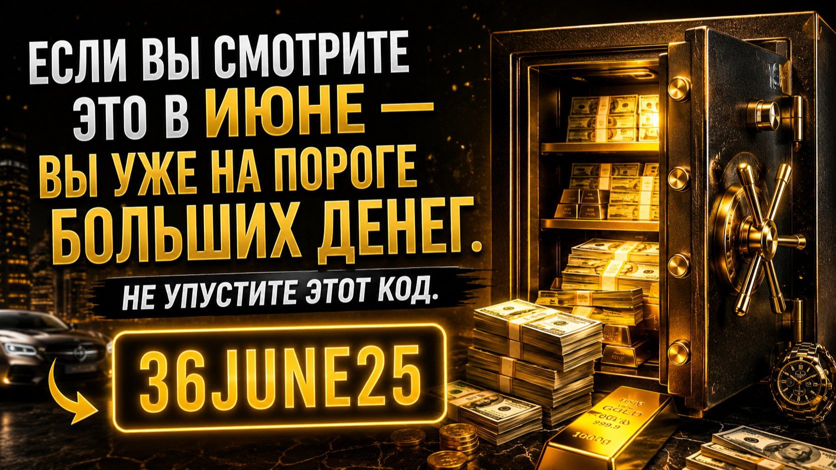 Вы открыли это видео не случайно. Вы уже на пороге больших денег.