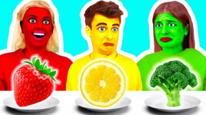 24 ЧАСА ЕДИМ ЕДУ ОДНОГО ЦВЕТА ЧЕЛЛЕНДЖ от BooBoom Challenge