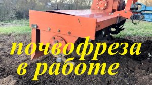 Почвофреза в работе. Как проколол колесо на тракторе #почвофреза