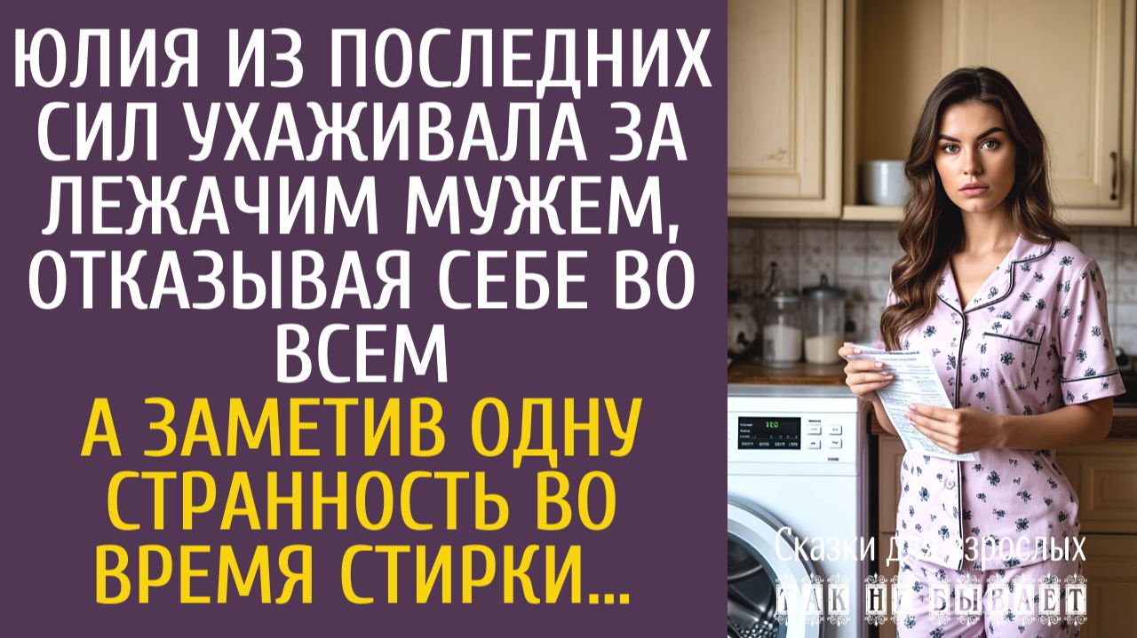 Истории из жизни Юлия из последних сил ухаживала за лежачим мужем, отказывая себе во всем…