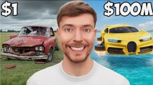 МАШИНА ЗА 1$ VS 100000$! MRBEAST МИСТЕРБИСТ НА РУССКОМ мистер бист