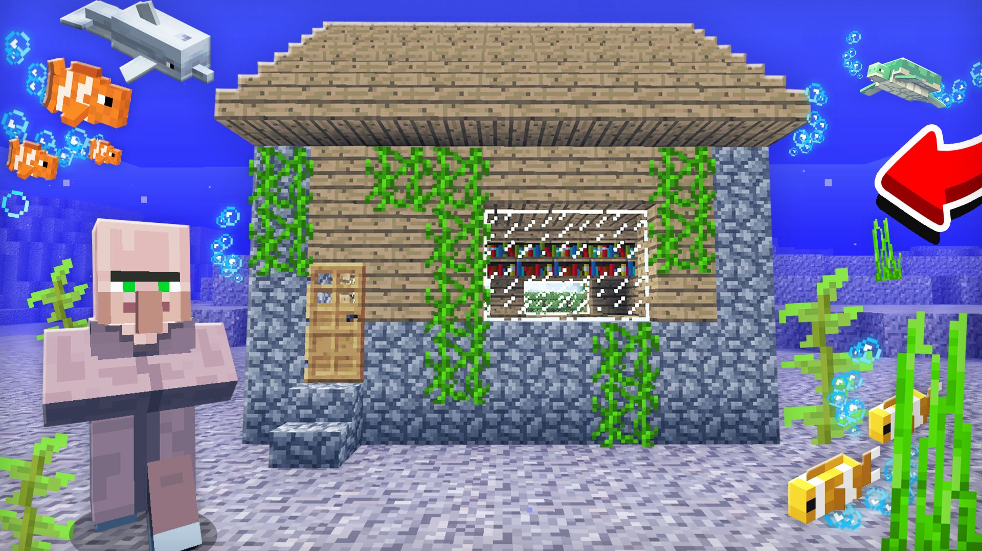 Я НАШЁЛ СЕКРЕТНЫЙ ДОМ ЖИТЕЛЯ ПОД ВОДОЙ В МАЙНКРАФТ | Риколит Minecraft смотреть онлайн