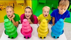 Влад и Ники Четыре цвета Playhouse Challenge и другие веселые истории для детей